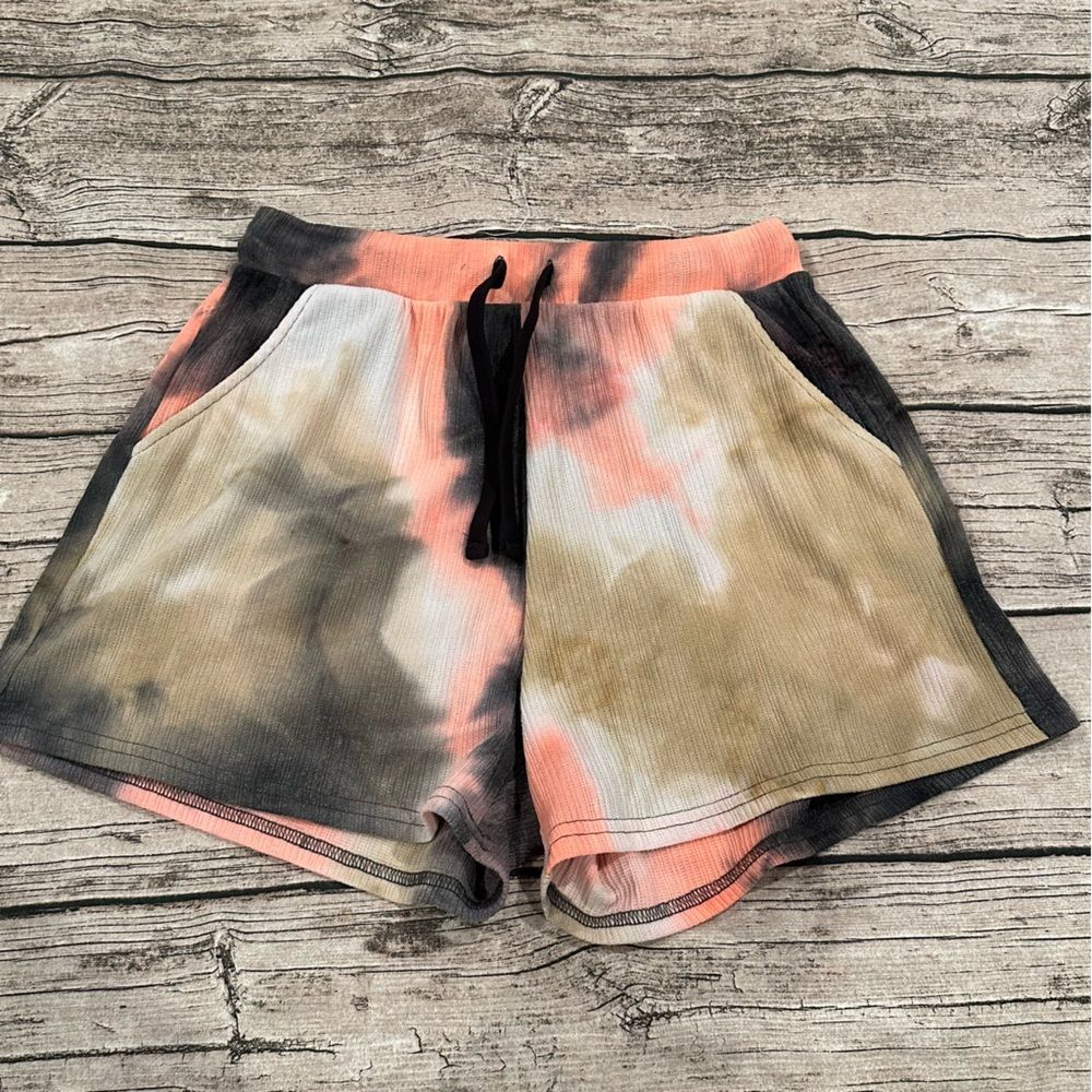 Noli Gauze Tie Dyed Drawstring Shorts Size Large